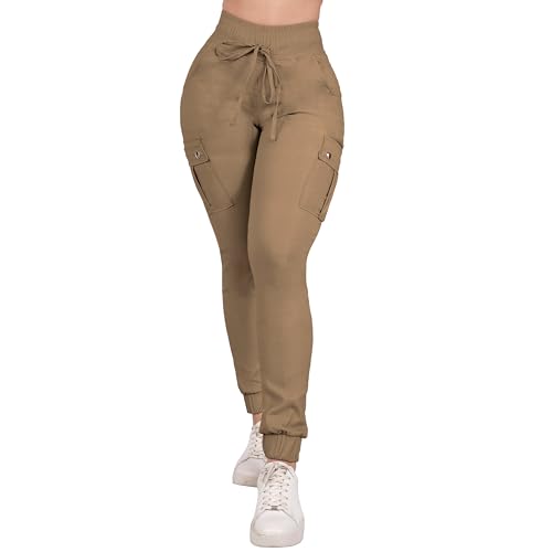 La mejor selección de Pantalones para Dama de esta semana. 45 sea brazil Pants Mujer Jogger Dama Cargo Levanta Pompa Casual (MX/US, Alfa, Mediano, Grande, Regular, Regular, Kaky 1077/15)