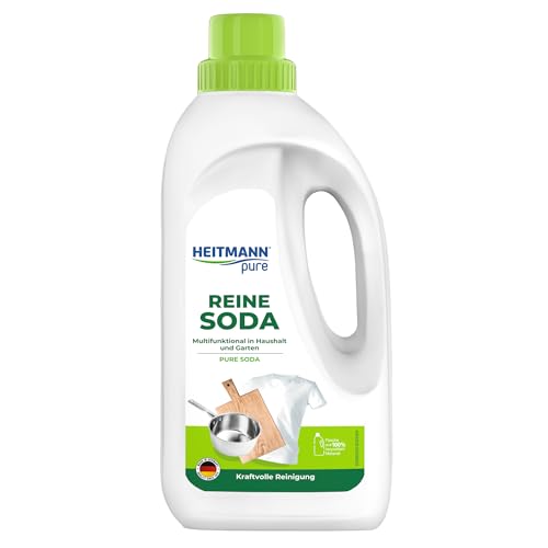 HEITMANN pure Reine Soda | Vielseitiger Reiniger für Fett, Schmutz, Flecken & Gerüche | Natürlich & umweltfreundlich | Für Haushalt & Garten | 1 L