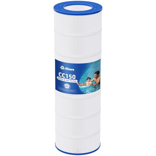 Hiioors CC150 Pool Filter Cartridge Compatible with Pentair Clean & Clear 150 Replace Pentair R173216 Pleatco PAP150 Unicel C-9415 150 sq.ft Heavy Duty 5 oz+ Trilobal Fabric