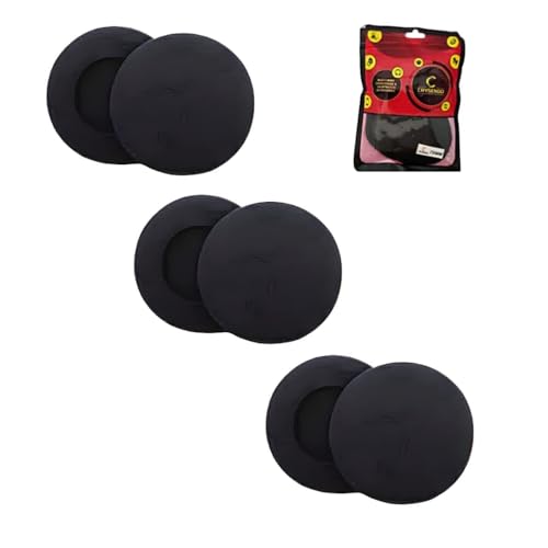 Image of Crysendo Replacement Ear Pads, 55mm, 5mm Thick, 3 Pairs, High-Density Foam | 3 pairs 5mm thick High-Density Foam replacement headphone cushions for worn or damaged earpads; comfortable daily headset use