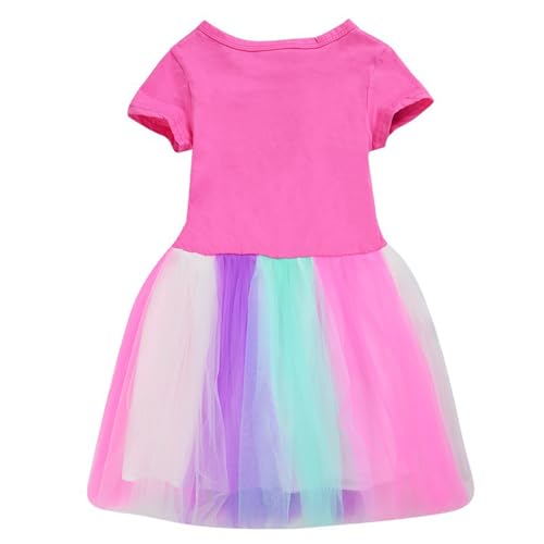 Cute Capybara Printed Girls Tutu Dress Toddler Short Sleeve Tulle Sundress with Handbag3