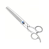 7.5インチ間伐犬グルーミングはさみ、VG10ステンレス鋼ペットグルーミング鋏、プロのペットトリミングはさみ、シャープ快適な人間工学的、ウサギ猫犬毛刈りグルーマーや家庭でのために