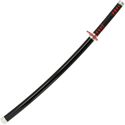 Bamboo Anime Katana Wooden Sword Prop Cosplay Katana Toy with Sheath 100cm (Tanjirous Fire) - Image 7