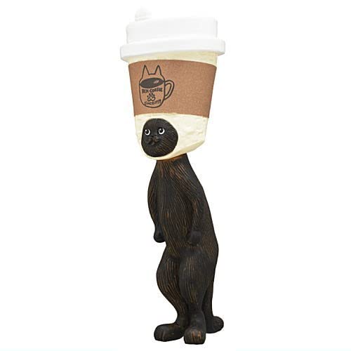 ART IN THE POCKET ベン山口の被り猫 ドーナツ [3.ホットコーヒー猫](単品) ガチャガチャ カプセルトイ
