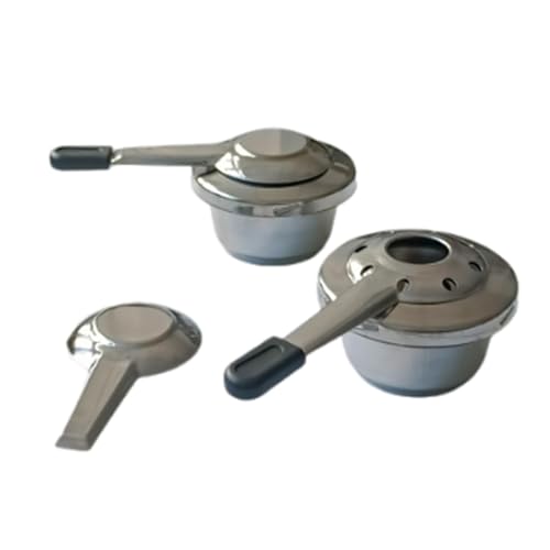 Vastsea 2 Stück Fondue Brenner, Brennpastenbehälter, Tragbarer Fondue Brenner, für Hot Pot, Dry Pot Cuisine, Buffet, Outdoor, Camping, Wandern (Reduzierte Füße Unten)