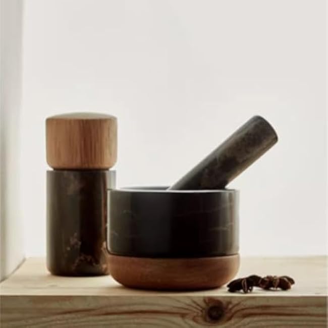 Mortar and Pestle Set Marble Mortar Manual Garlic Pounder Household Grinder Kitchen Garlic Press Pestle Set Seasoning Spice Tools
