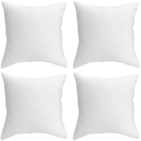 QUBA LINEN 16x16 Throw Pillow Inserts Cover
