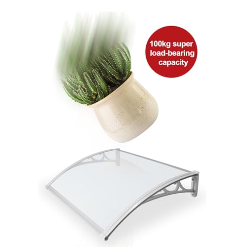Auvent de porte en aluminium durable et polycarbonate haute protection - 8