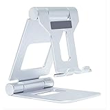 VWONST－携帯スマホipadタブレットPCスタンド、携帯電話スマホタブレット卓上ホルダ、ダブル折畳み式卓上横縦置き、コンパクト持運び易い、アルミ合金素材シリコンパッド付、0-270°自由調節、4~7.9インチiPhone Androidスマホ ipadタブレットPc対応、オフィス宅勤務宅ネット授業出張旅行外出等様々なシーン、４色選び