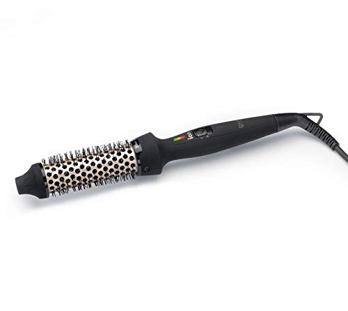 Diva Pro Styling Ceramic Hot Brush 30 mm - warme luchtborstel - krullen of golven met volume, zwart