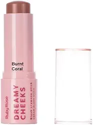 Ruby Rose, Blush Cremoso Stick Bastão Dreamy Cheeks Ruby Rose Burnt Coral