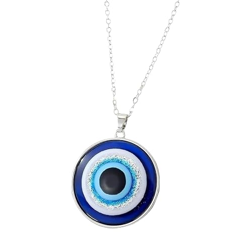 Blue Evil Eye Pendant Necklace for Men and Women Locket with White Chain Neck Pendant for Men, women, Boys and Girls-picture-36