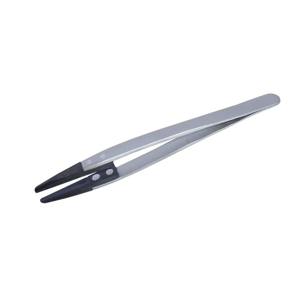 LUXURO Tweezers Antimagnetic with Soft Tip Blunt Point 130mm for Jewellery Making, Model Making, Crafting, Hobby Work, General Work-image-26