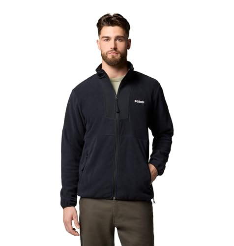 Columbia Mens Sequoia Grove Full Zip Fleece Jacket, Black, Large Tall