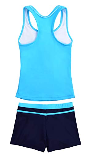Image of Uhnice Girls Swimsuit Two Piece Tankini Swimwear with Boyshort