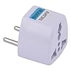 Adaptador Enchufe de Viaje Multinacional Universal a Europeo (EU) Tipo C (europlug), Blanco, Francia, Alemania, Grecia, Islandia, Polonia, Portugal, España, EEUU, Canadá, Japón, Reino Unido, Suiza