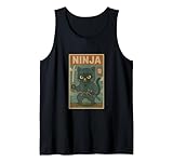 Retro Ninja Cat Shadow