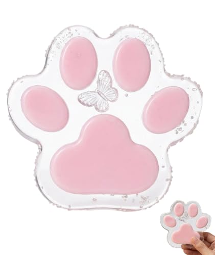 Image of 3PCS Taba Squishy Cat Paw, Taba Squishy for Relaxing Sensory Fidget Pinch Family for Kids Cat Paw Squeeze Cute Beautiful Cat Paw (whitep)