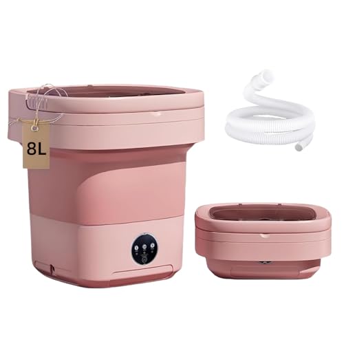 La mejor selección de lavadora chica disponible en línea para comprar. 44 Lavadora Portátil | Centrifugado de Alta Velocidad y Limpieza Profunda | Mini Lavadora Plegable | Portátil para Viajes, Apartamento, Hogar | Ideal para Ropa Interior (Rosa)
