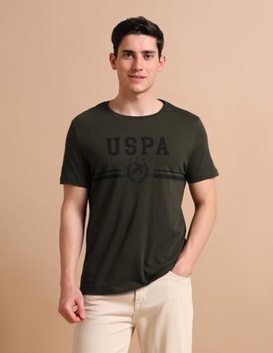 Image of U.S. Polo ASSN. Brand Printed Cotton T-Shirts for Men - Breathable & Comfortable, Half Sleeves Mens Casual T Shirts