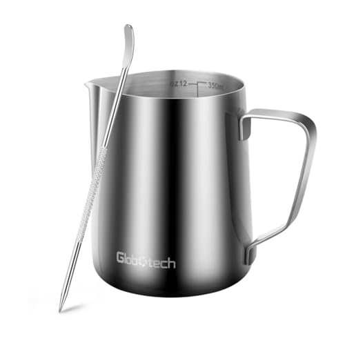 Stainless Steel Milk Frothing Pitcher 12 Oz, 350ml Latte Art