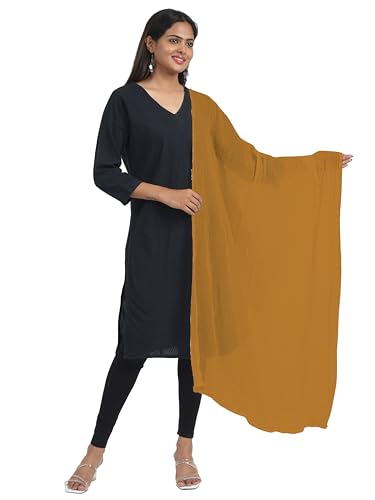 Image of Miraan Solid Pure Cotton Dupatta with Pom Pom Border, 2.25 meters length (DUPCOTTON)