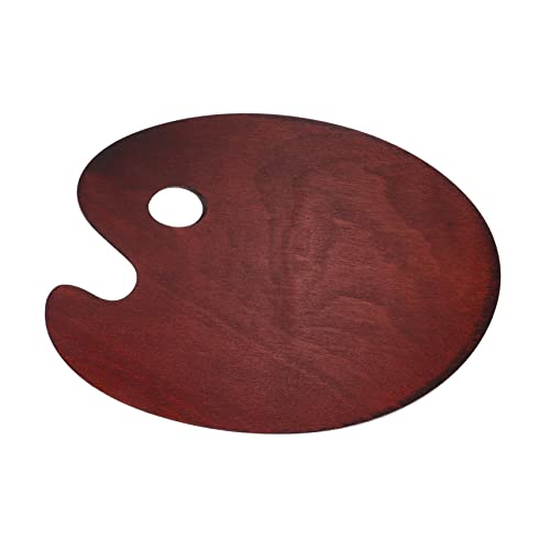 Holibanna 1Pc Wooden Painting Palette Color Mixing Tray for Artists Walnut Color Mixing Plate for Oil Painting Durable and Reliable School Pigment Plate for Amateurs