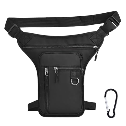 Marsupio da Gamba Moto, Borsa da Gamba per Moto, Multifunzionale Marsupio Sportivo, per Uomo e Donna, Borsello Sportivo con Multitache per Trekking Ciclismo Viaggio Campeggio Pesca