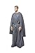 iunoket Adult Wizard Costume Tunic Robe Medieval Cloak Halloween Outfit with Belt Sling Bag