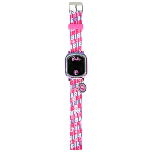 Accutime Barbie Pink Waves LED Kid's Watch with Silicone Band3