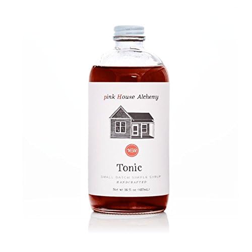 Pink House Alchemy Tonic Syrup - 16 oz Simple Syrup Cocktail Drink Mix - Use To Flavor Coffee - Dessert Topping - Using Only Fresh Herbs - (T16)