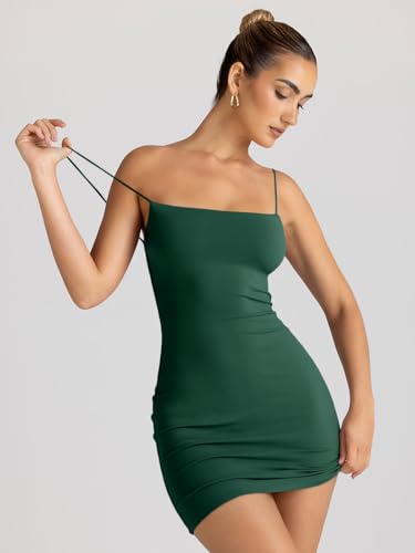 Image of LILLUSORY Women's Mini Sexy Bodycon Dress 2026 Spring Summer Going Out Short Backless Party Club Dresses Y2k Clothes