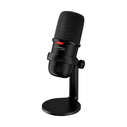 Image of HyperX SoloCast - USB Condenser Gaming Microphone,for PC,PS4,PS5 and Mac,Tap-to-Mute Sensor,Cardioid Polar Pattern,Great for Streaming,Podcasts,Twitch,YouTube,Discord,Black,(Pack of 10)