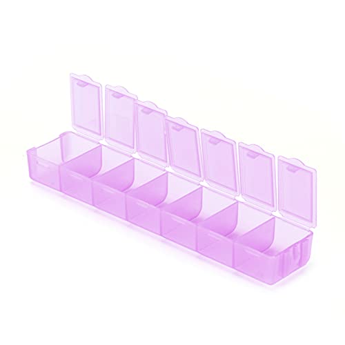 Gedourain Diviser la boîte de rangement, boîte de rangement de bijoux durable à utiliser lors de vos déplacements(Violet)