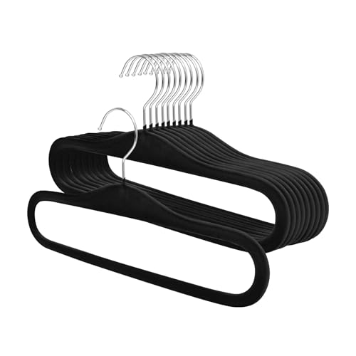 SOULNAMAN Velvet Pants Hangers,10 Pack Thin Space Saving Clothes Hanger, Non...