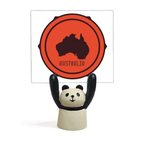 Support de carte des saveurs de l'Australie : fixez vos menus avec ce panda rigide