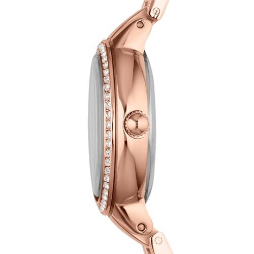 Fossil Damenuhr Virginia, Quarzwerk, 30mm Rose Gold Edelstahlgehäuse mit Edelstahlarmband, ES3284 – Ansicht 3