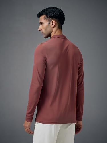 Image of TECHNOSPORT Men's Slim Fit Full Sleeve Polo T-Shirt with Collar, MATPIQ Quick Dry Moisture Wicking Polo Tee for Gym Sports Golf and Casual Wear