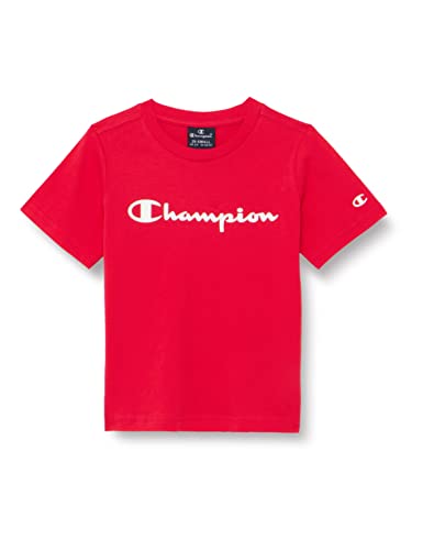 Taglie dalla XXS alla XXL Champion Legacy American Classics-Logo S/S T-Shirt, Rosso Intenso, 11-12 Anni Bambini e Ragazzi