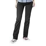 [ベイシア] ズボン レディース パンツ 裏起毛 ストレート ハタラックパンツ レングス72cm ウエスト67cm ブラック