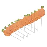 Cabilock 24piezas Adornos Temáticos De Zanahoria para Tartas y Cupcakes Mini Palitos Decoración Festiva De Pascua