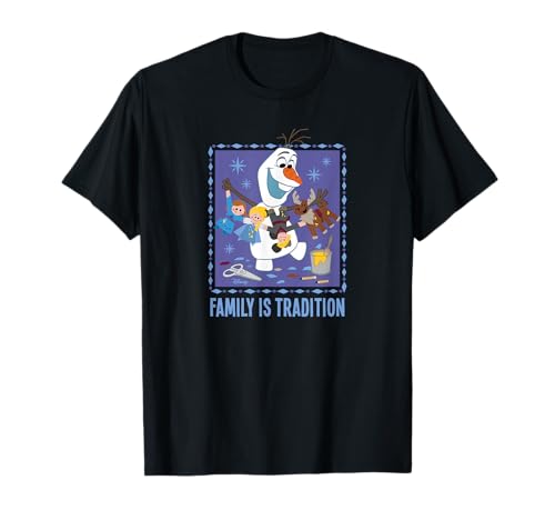 T-shirt Frozen Olaf Family Is Tradition vêtement Disney pour adulte et adolescent