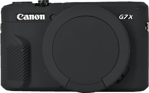 Funda para cámara Canon PowerShot G7X II de silicona negra miniatura 1