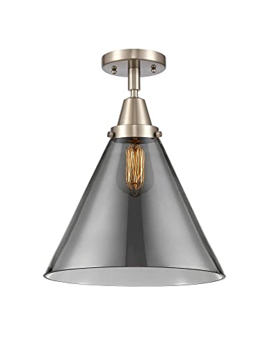 Innovations 447-1C-SN-G43-L One Light Flush Mount from Franklin Restoration Collection