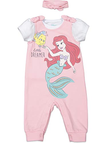 Disney Princess Ariel Baby Girls Romper & Headband Set 6-9 Months