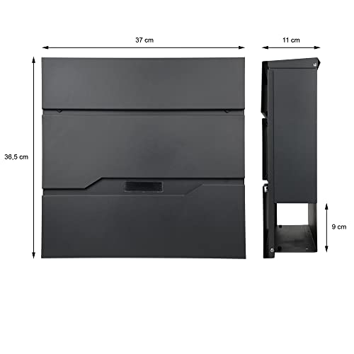 Standbriefkasten ECD Germany mit Zeitungsfach und elegantem Design