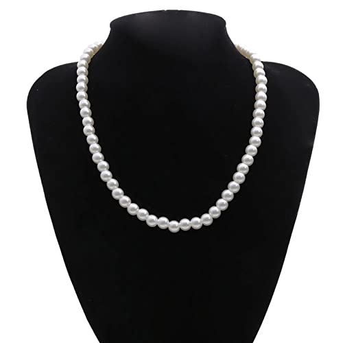 Pearl Necklace For Men, White Pearl Necklace For Women, Round Pearl Choker Necklace, Pearl Jewelry #TOP6