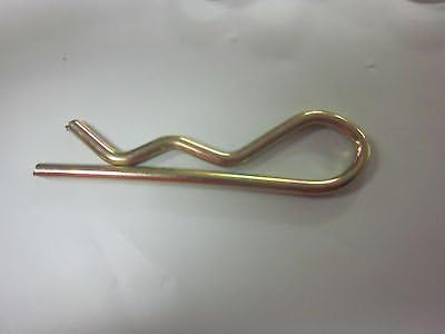 ~ 100~2" X 3/32" HAIR R HITCH PIN CLIP SPRING COTTER TRACTOR PINS GOLD PLATE