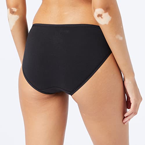 Amazon Essentials Women's Cotton Stretch High-Cut Bikini Panty Regular Solid Style Underwear