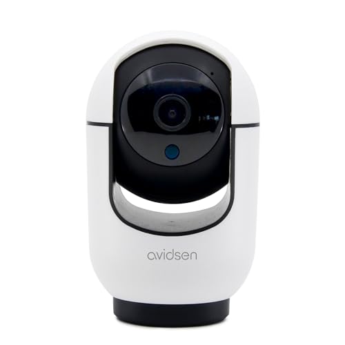 Avidsen HomeCam Indoor 2,5K – Caméra intérieure WiFi 2,5K 360°, détection de Mouvement avec autotracking, Vision Nocturne, sirène intégrée,...